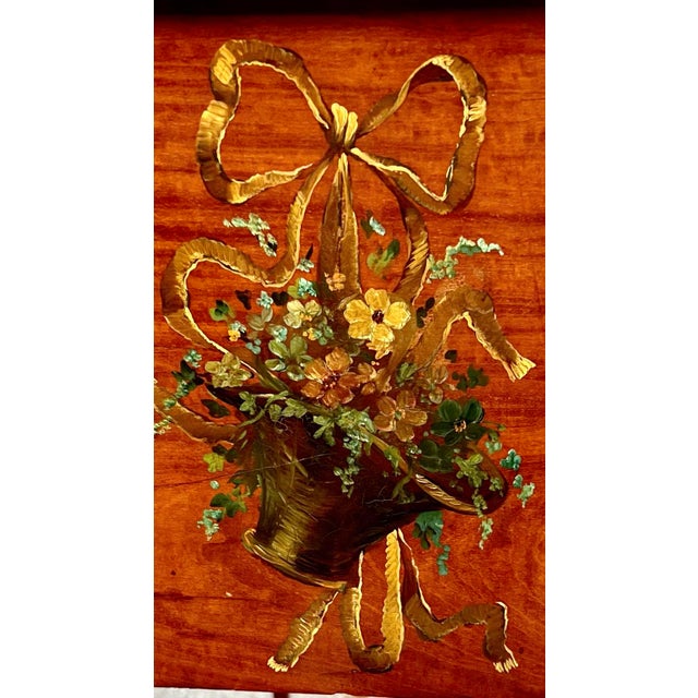 Antique Hand Painted Sheraton Side Table, Attributed For Sale - Image 9 of 9