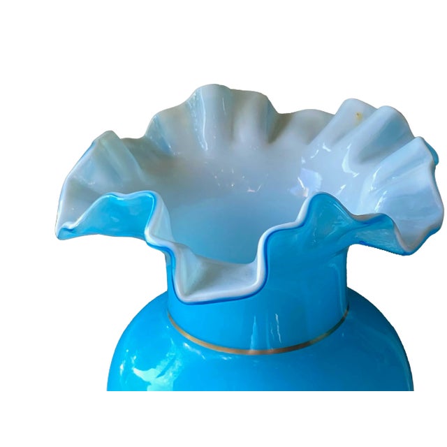 Late 19th Century French Blue Vases - a Pair For Sale - Image 4 of 7