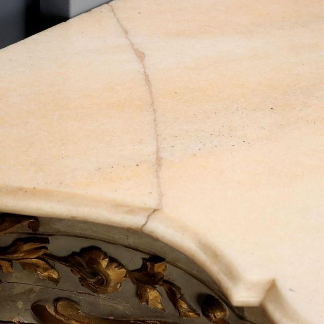 Console Table in Carved, Gilded and Lacquered Wood, Italy For Sale - Image 4 of 12