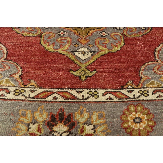 Vintage Turkish Oushak Gallery Rug, Wide Hallway Runner - 04'11 X 11'11 For Sale In Dallas - Image 6 of 9