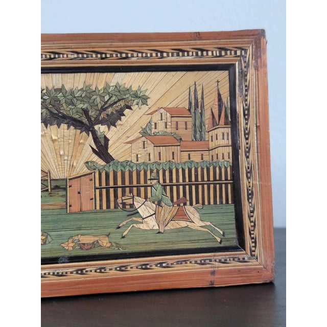 Brown Scarce 18th/19th Century French Provincial Straw Marquetry Sewing Box For Sale - Image 8 of 13