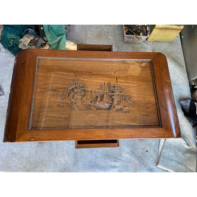 Wood Antique Chinese Hand Carved Wooden Coffee Table Ming Style For Sale - Image 7 of 12