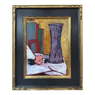 Rip Matteson, Still Life With Italian Glass Vase, Oil on Canvas, For Sale