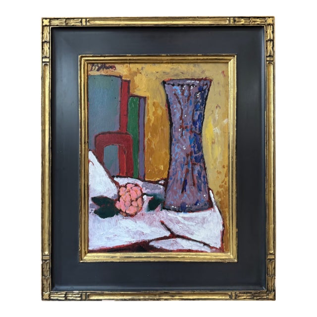 Rip Matteson, Still Life With Italian Glass Vase, Oil on Canvas, For Sale