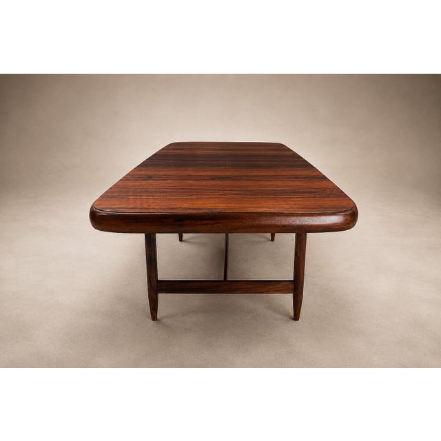 1960s Brazilian Mid-Century Modern Extendable Dining Table in Rosewood, Loher, 1960s For Sale - Image 5 of 18