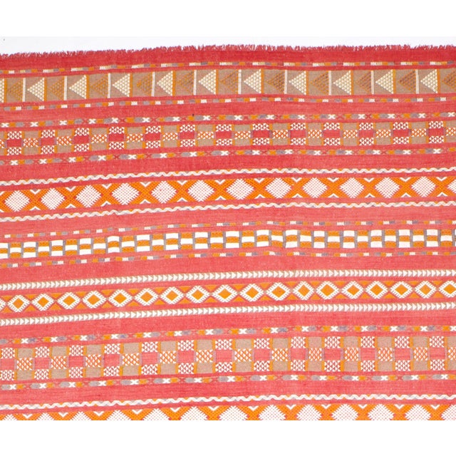 Mid-Century Modern Fine Antique Swedish Kilim Flat Weave 9'7" X 16’7” For Sale - Image 3 of 4