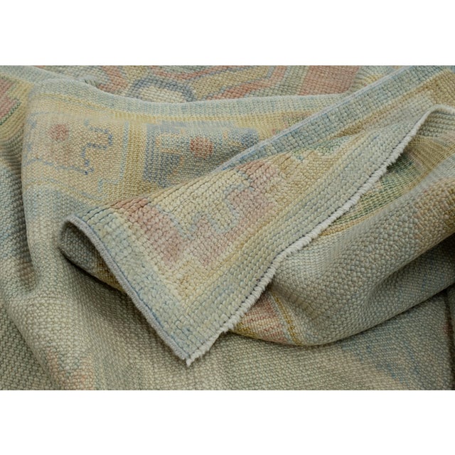 Textile Turkish Oushak Runner Rug 4'8" x 17'9" #18027 For Sale - Image 7 of 8