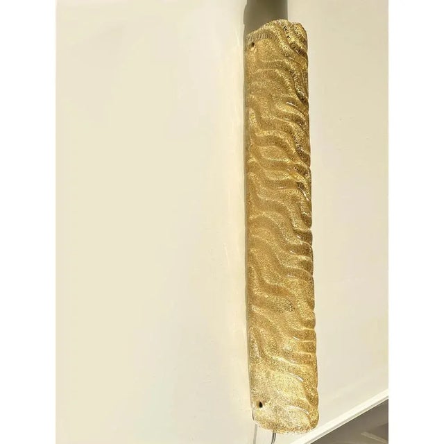 Venetian Gold Graniglia Murano Glass Wall Sconces by Simoeng, Set of 4 For Sale - Image 11 of 14