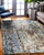 Celia Louie Blue Hand-Knotted Wool Rug Carpet, Abstract Contemporary Design For Sale In New York - Image 6 of 6