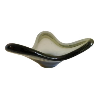 Vintage Per Lutken Holmegaard Smoke Glass Atomic Mid-Century Danish Bowl Dish For Sale