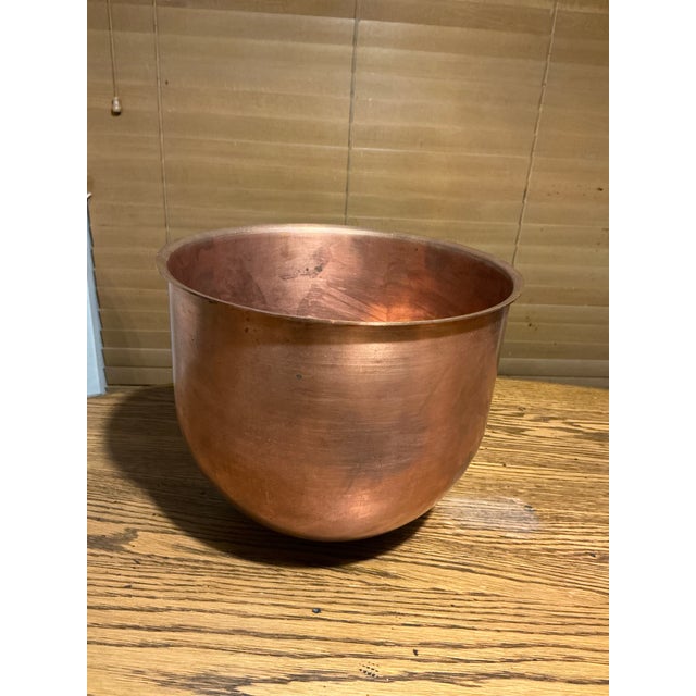 Large Vintage Copper Bowl/Vessel For Sale - Image 11 of 12