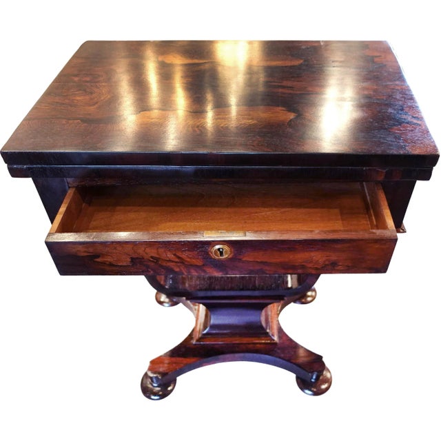 19th Century Regency or Victorian Rosewood Game Table For Sale In Washington DC - Image 6 of 13