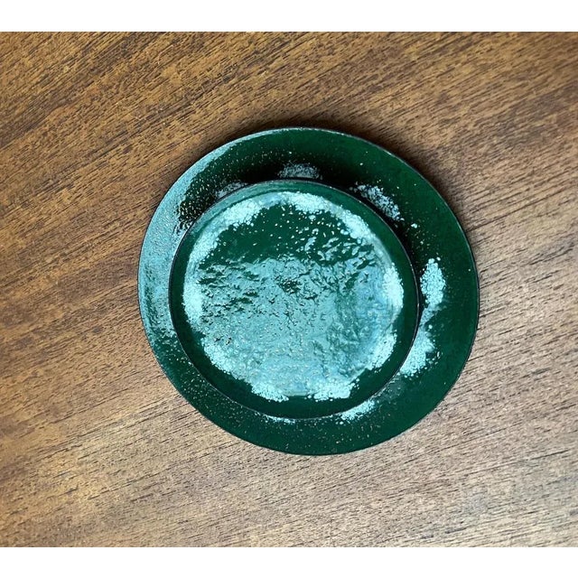 Mid-Century Metal Coaster Plates, 1960s, Set of 7 For Sale - Image 5 of 11