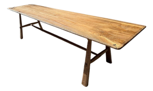 Andrianna Shamaris Mid Century Couture Hand Carved Dining Table or Console