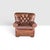 Brown 1990s English Churchill Leather Armchair With Rolled Arms & Brass Nailhead Trim For Sale - Image 8 of 12