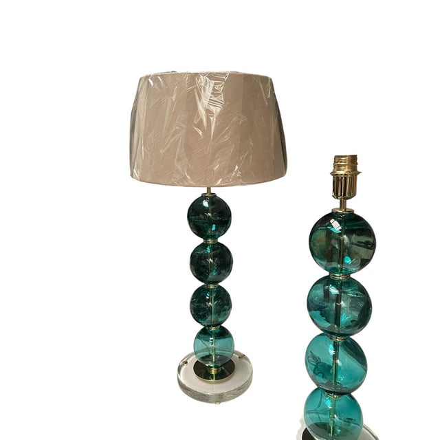 Murano Glass Lamps in the style of Gino Cenedese, 1980, Set of 2, in Good conditions. Designed 1980 to 1989 This piece is...