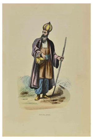 Auguste Wahlen, Persian Dervish, Lithograph, 1844
