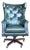 1960s English Traditional Distressed Green Leather Wingback Executive Swivel Chair For Sale