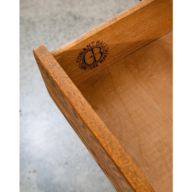 Wood 1960s Mid Century Modern Bar Cart Cabinet Conant Ball Expanding Top Storage Rolling For Sale - Image 7 of 12