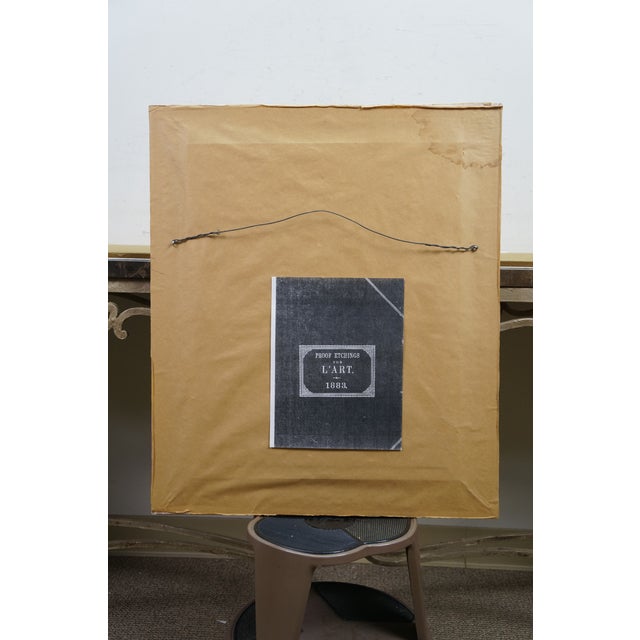 Paint Early 20th Century Eugene Abot Paul Dubois La Charité Charity Breast Feeding Aquatint Etching 27" Reproduction For Sale - Image 7 of 10