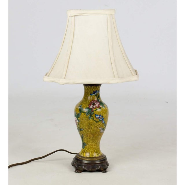 Antique Chinese Cloisonne Vase Yellow Table Lamp Chairish