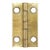 Vintage 0.875 X 1.5 In. Polished Brass Cabinet Door Hinge For Sale