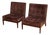 Pair of George Smith "Norris" Slipper Chairs in Brown Suede. 2010s For Sale