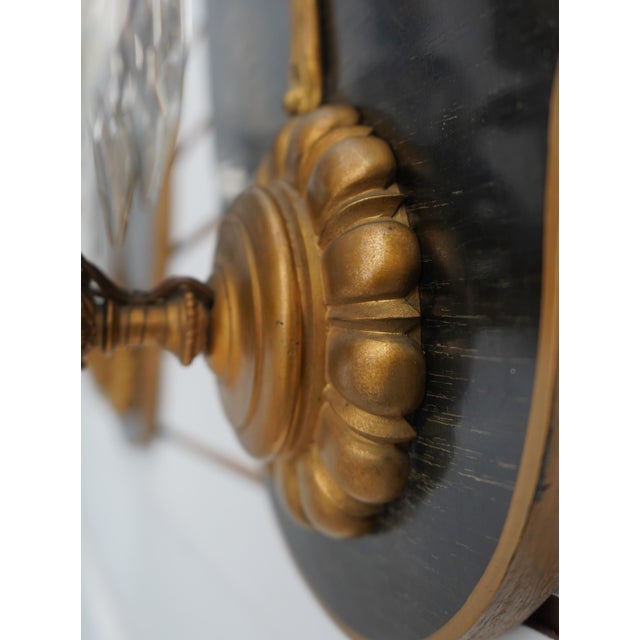 Metal Vintage French Neoclassical Bronze Mounted Light Wall Sconces - Pair For Sale - Image 7 of 12