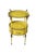 Victorian 19th C French Yellow Toleware Tiered Tray Table Stand Chinoiserie Pastoral Scene For Sale - Image 3 of 18