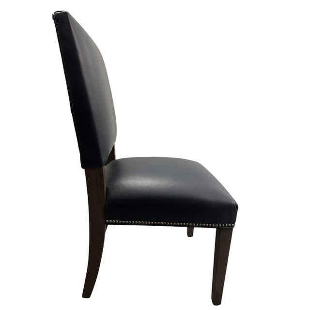 Early 21st Century Arhaus Torino Leather Side Chair For Sale - Image 5 of 9