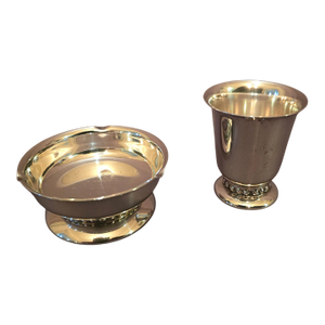 1970s Gorham Sterling Ashtray and Cigarette Holder