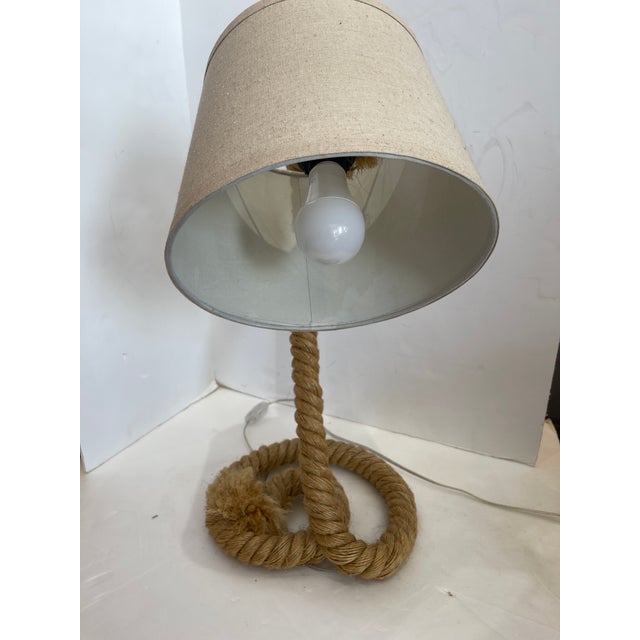 Adrien Audoux and Frida Minet French Large Rope Table Lamp, Adrien Audoux & Frida Minet Style For Sale - Image 4 of 10
