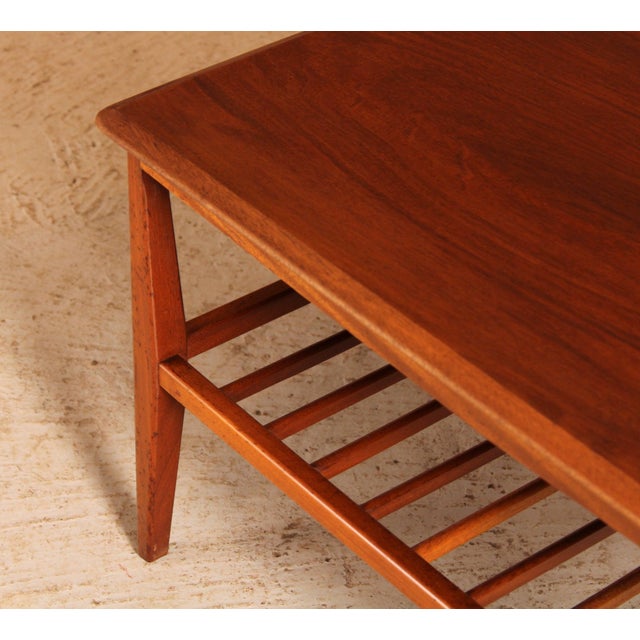 Wood Mid-Century Rectangular Coffee Table with Magazine Rack, 1960s For Sale - Image 7 of 11