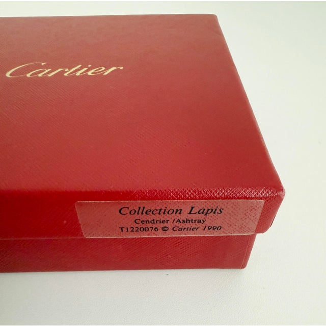 Cartier Silver-Plated Ashtray With Lapis Lazuli Cabochon Accents For Sale - Image 13 of 13