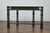 English Midcentury Demilune Table with Ebonized Bamboo Base, White Marble Top For Sale - Image 10 of 12