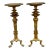 Art Deco French Provincial Brass Tripod Torchieres Candle Holders - A Pair For Sale