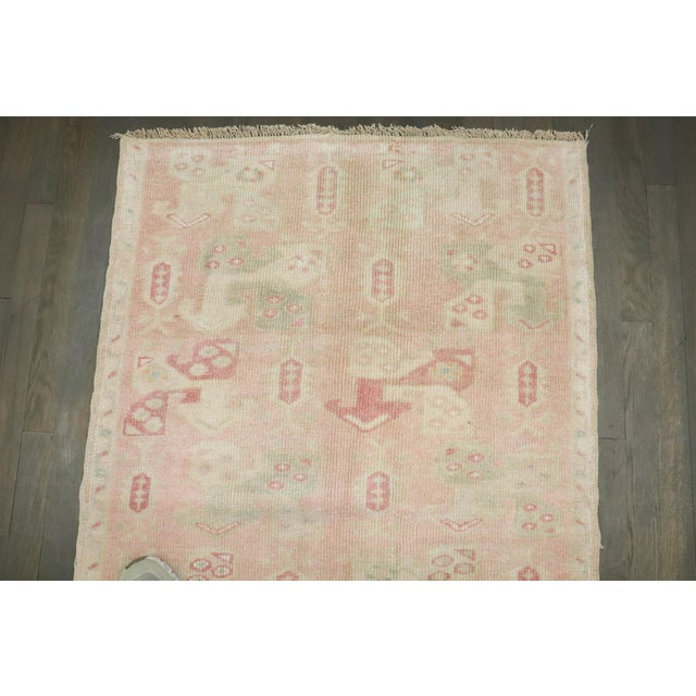 Hollywood Regency Vintage Pink Turkish Anatolian Rug - 2'10" x 3'10" For Sale - Image 3 of 8
