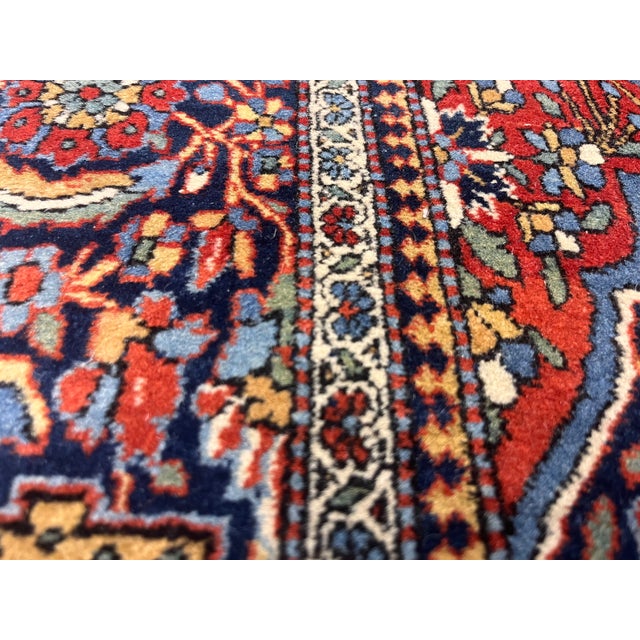 Persian Antique Persian Kashan Rug 4'4" X 7’2” For Sale - Image 3 of 7