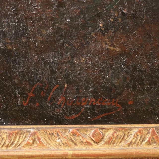 Black Jean Ferdinand Chaigneau, Landscape, Oil on Canvas, Framed For Sale - Image 8 of 12