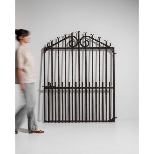 19th Century France Charcoal Wrought Iron Gate For Sale - Image 14 of 15
