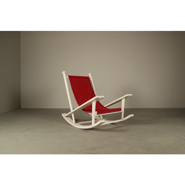 Deauville Rocking Chair by Gilles Sermadiras for Maison Et Jardin, France, 1950 For Sale - Image 16 of 16