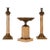 Marble Column Candlesticks Beige Marble and Bronze Etruscan Pair Candle Holders Ionic Order Capital Tazza - Set of 3 Tariff Free Delivery For Sale