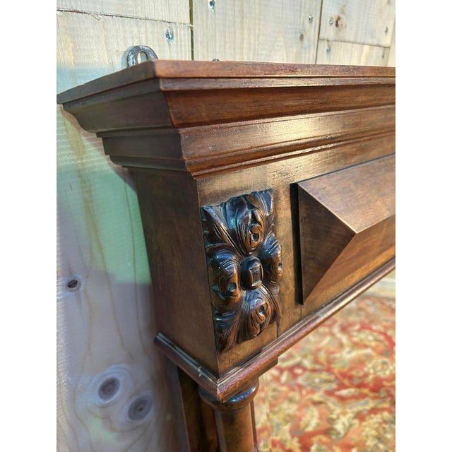 Napoleon Iii Walnut Mirror For Sale - Image 5 of 8