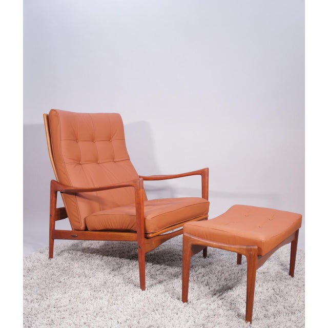 Set of Easy Chair with Ottoman by Ib Kofoed-Larsen for Ope-Möbler, 1950s For Sale - Image 4 of 11