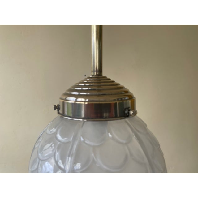 French Art Deco Opaline Pendant, 1930s For Sale - Image 6 of 10