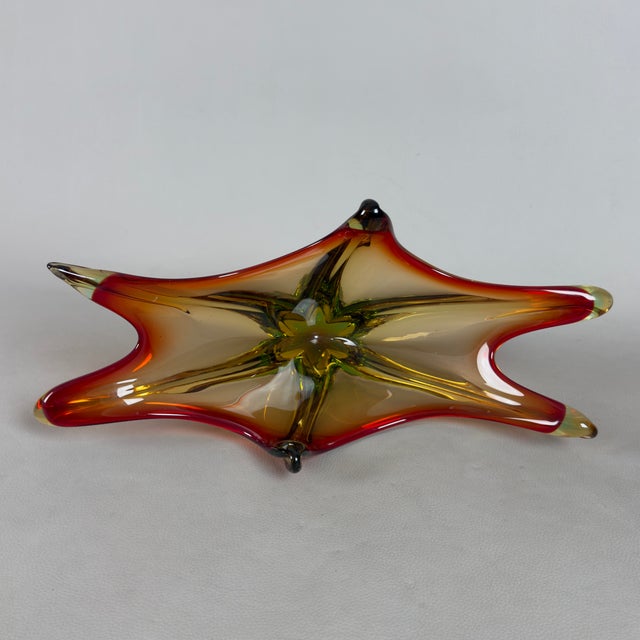 Glass Modern Polychrome Sommerso Murano Glass Centerpiece, 1970s For Sale - Image 7 of 15