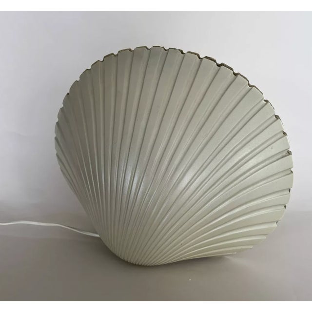 Beige Resin Shell Lamp by Michèle Mahé, 1970s For Sale - Image 8 of 9