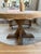 Vintage Round Oak Table and Benches, 1950s, Set of 3 For Sale - Image 9 of 18