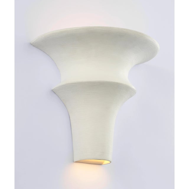 Visual Comfort AERIN for Visual Comfort Signature Lakmos Small Sconce in Plaster White For Sale - Image 4 of 5