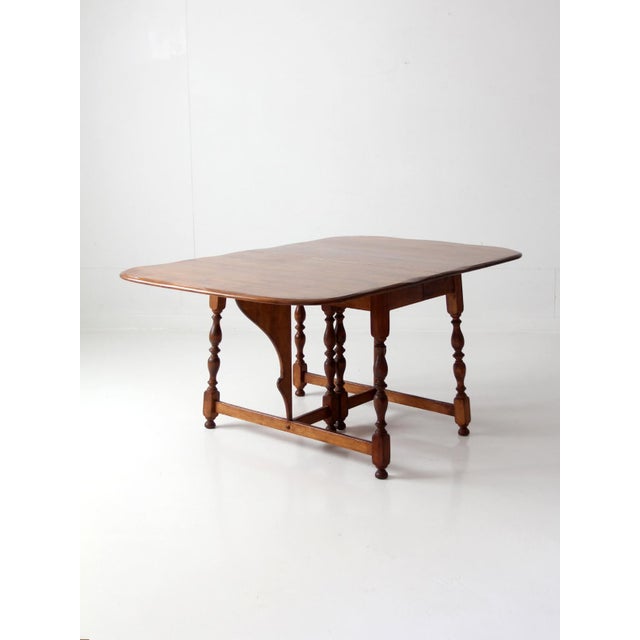 Farmhouse 1940s American Chair Co Drop Leaf Gateleg Dining Table For Sale - Image 3 of 18